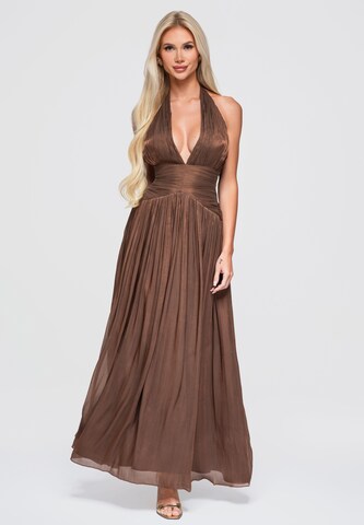 Robe de soirée Ombre en marron : devant