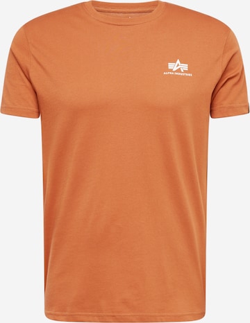 ALPHA INDUSTRIES Regular Fit T-Shirt in Braun: predná strana