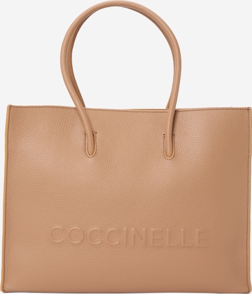 Cabas Coccinelle en beige : devant