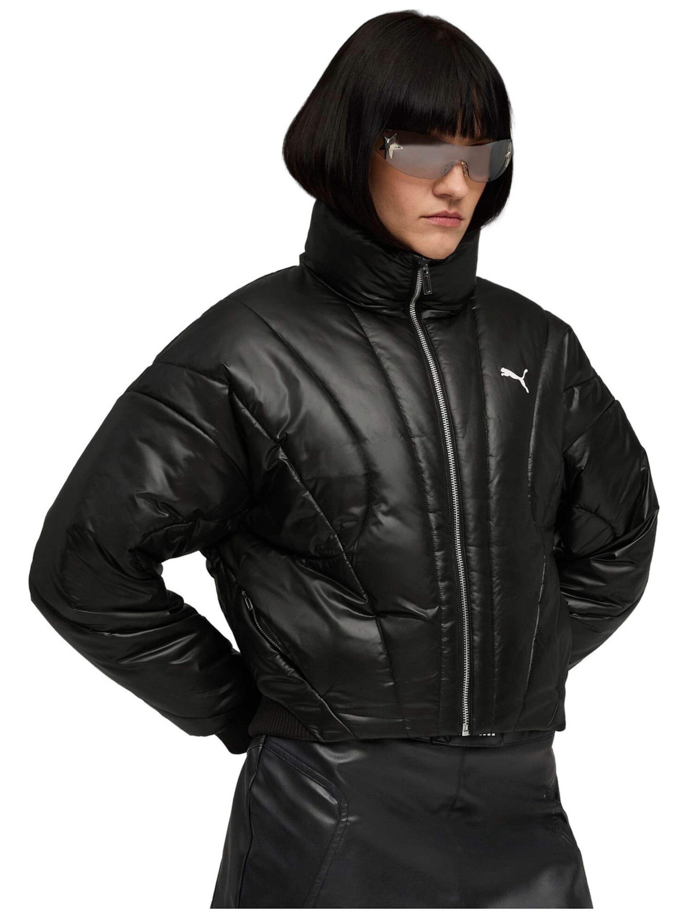 Giacca di mezza stagione 'Puma Dare To Puffer Jacket' di PUMA in nero: frontale