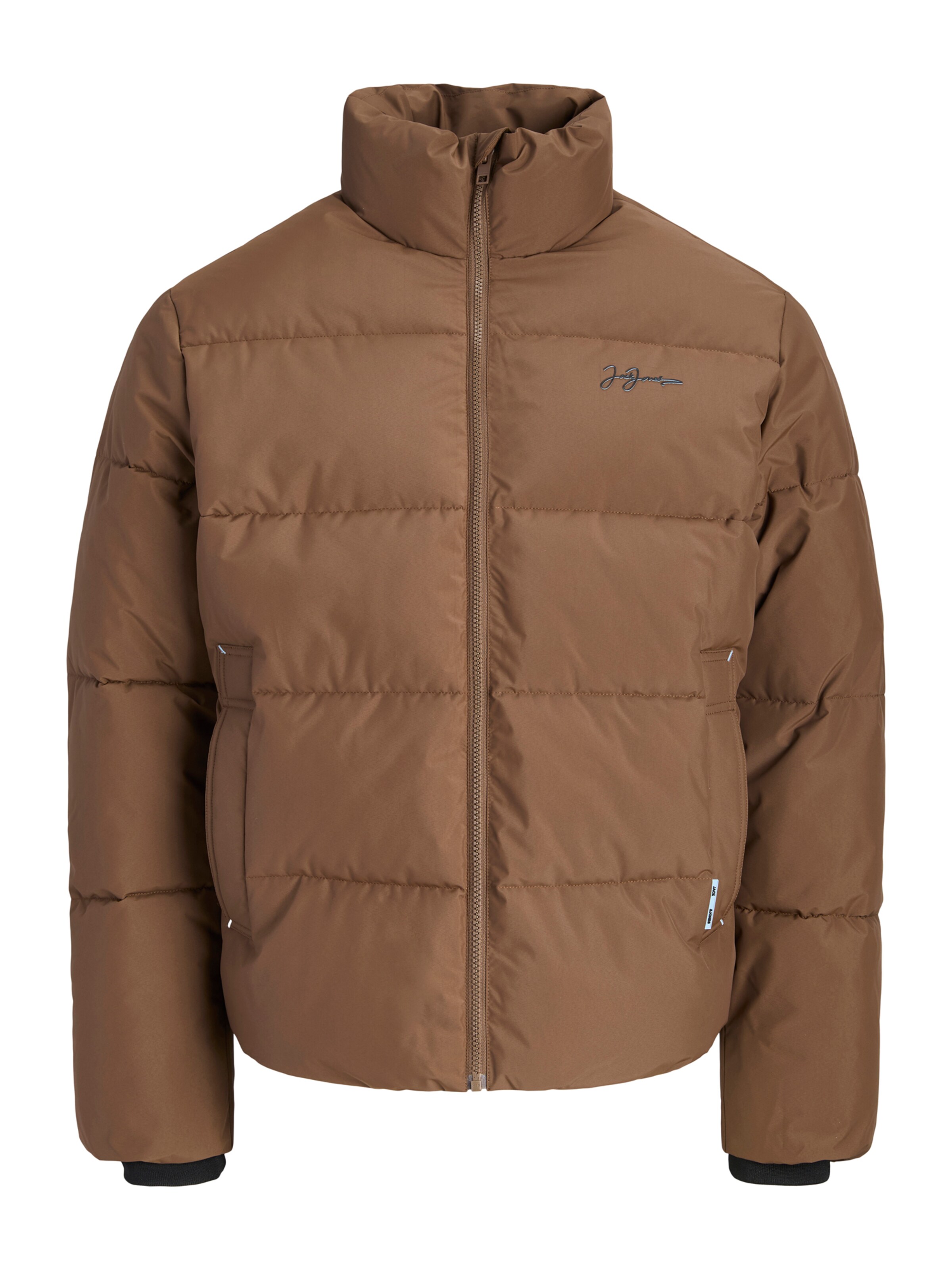 JACK & JONES Zimska jakna 'JJLUPO' | rjava barva: sprednja stran