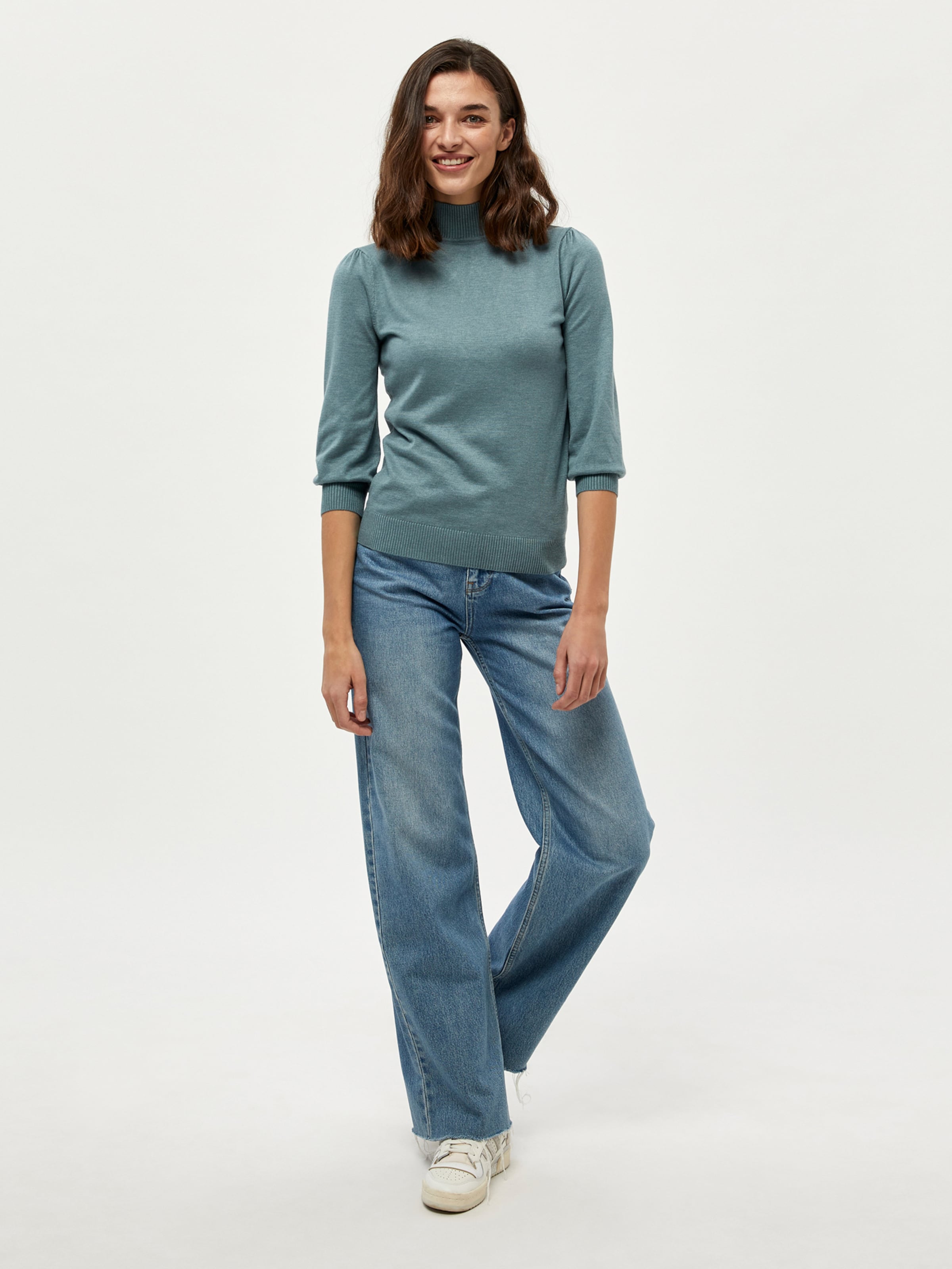 Frauen Pullover & Strick minus Pullover 'Mersin' in Pastellblau - FM52476 Frauen Pullover & Strick minus Pullover 'Mersin' in Pastellblau - FM52476