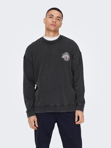 Sweat-shirt Only & Sons en noir : devant