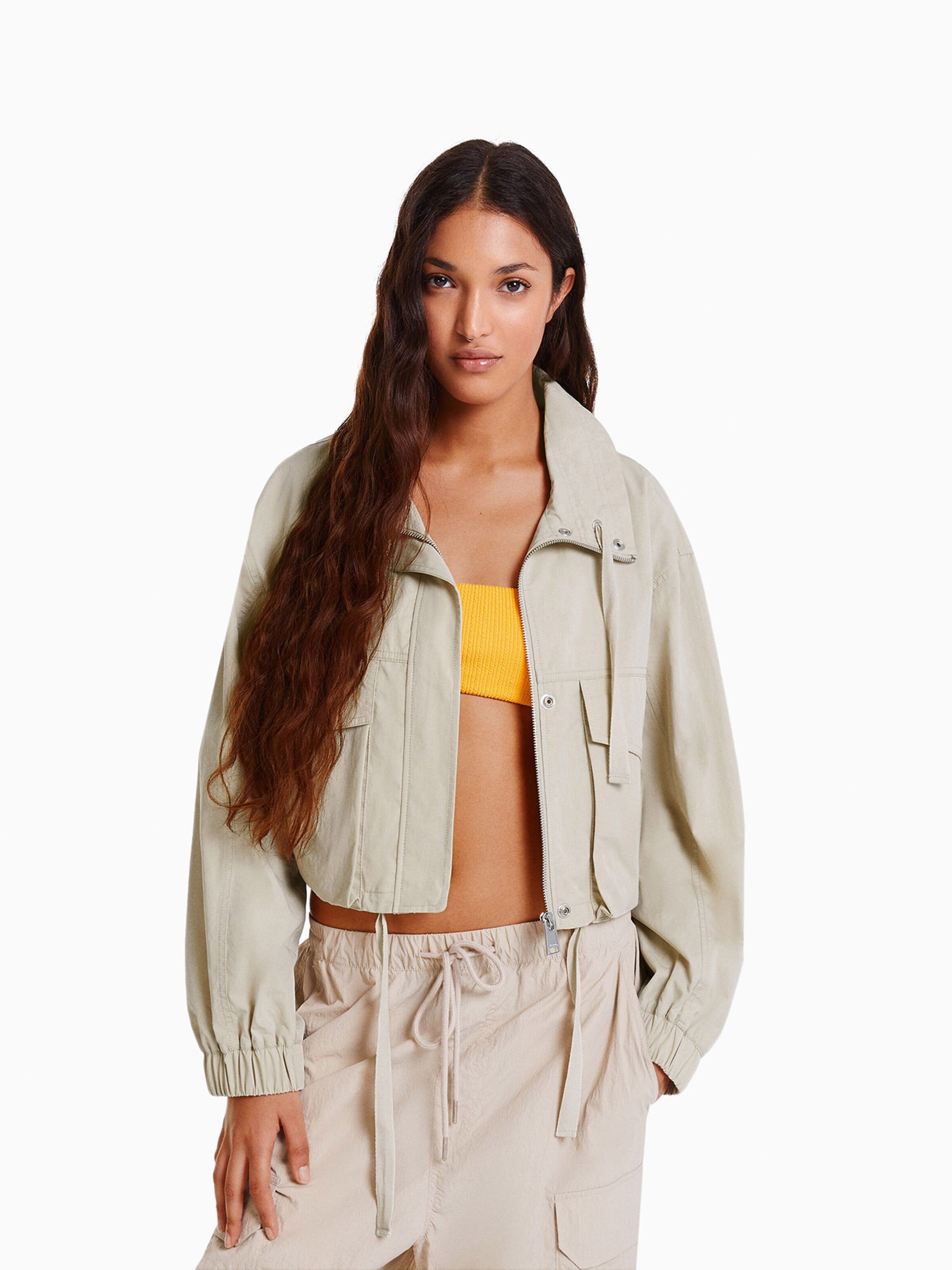 Bershka beige jacket 2025