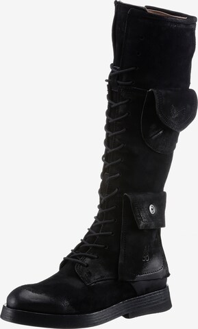 A.S.98 Lace-Up Boots in Black: front