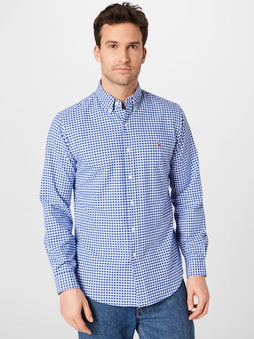 Comfort fit Camicia di Polo Ralph Lauren in blu: frontale