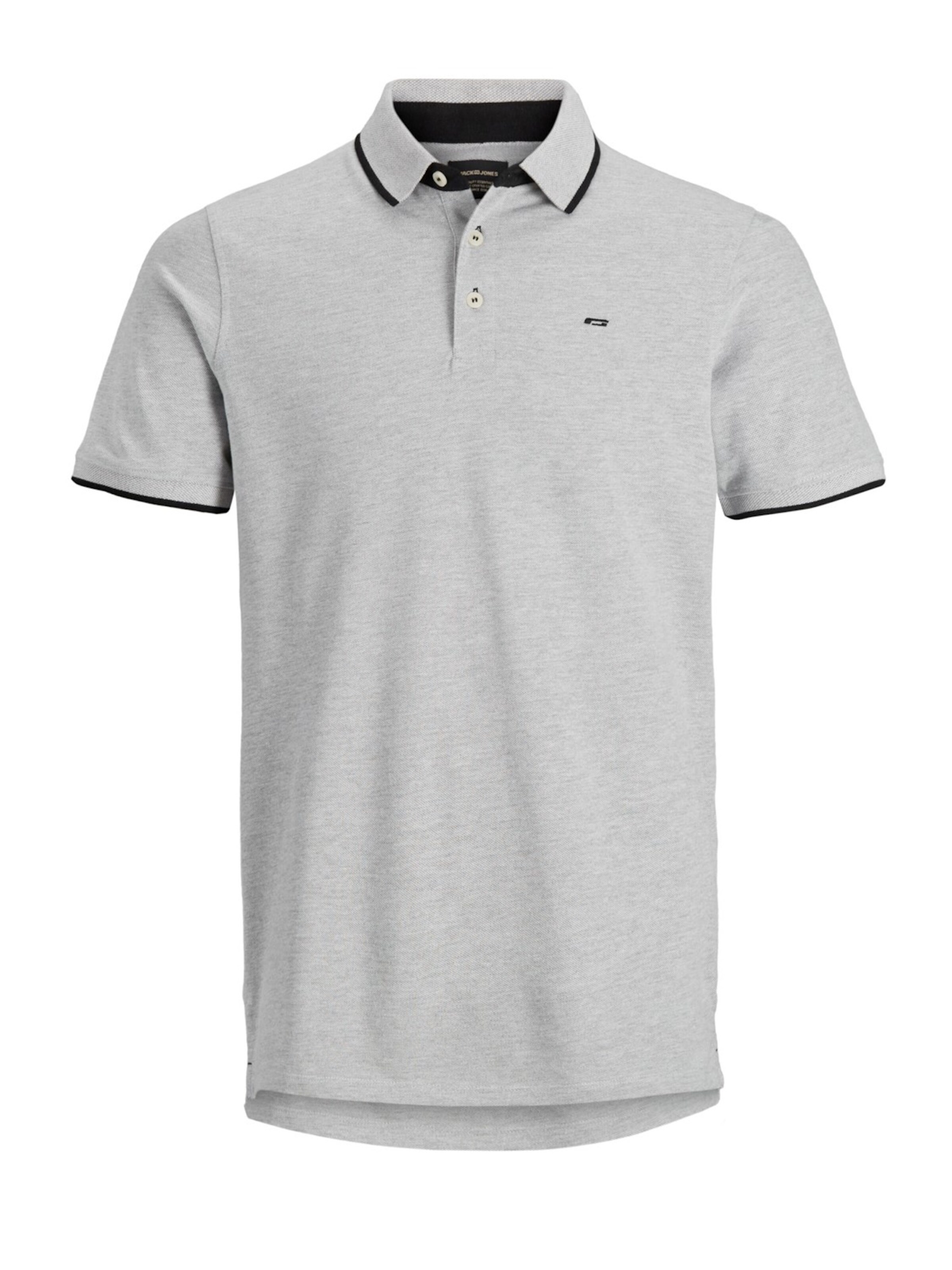 JACK & JONES Poloshirt 'JJPaulos' in Grau: Vorderseite