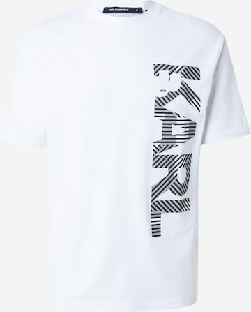 Tricou de la Karl Lagerfeld pe alb: față