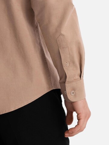 Ombre Regular fit Overhemd in Bruin
