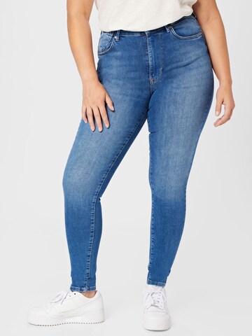 ONLY Carmakoma Slimfit Jeans i blå: forside