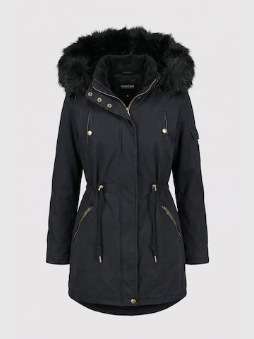 Parka invernale di KOROSHI in nero: frontale