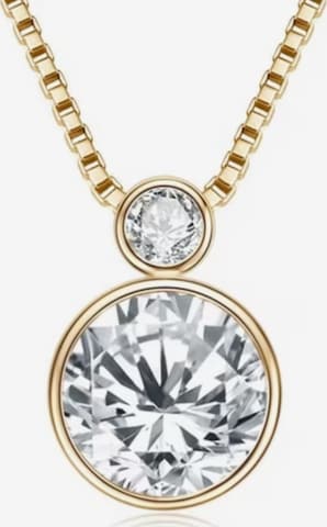 ROUGEMONT Jewellery Kette 'Exquisite Moissanit Diamant Halskette' in Gold: Vorderseite