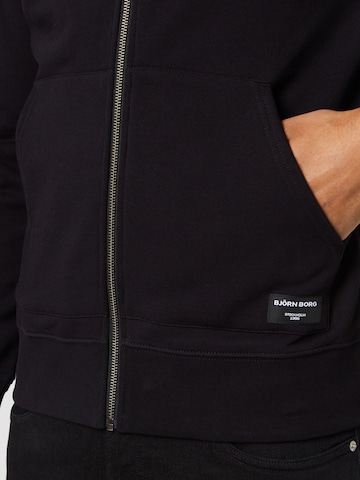 BJÖRN BORG Sportsweatjacke in Schwarz