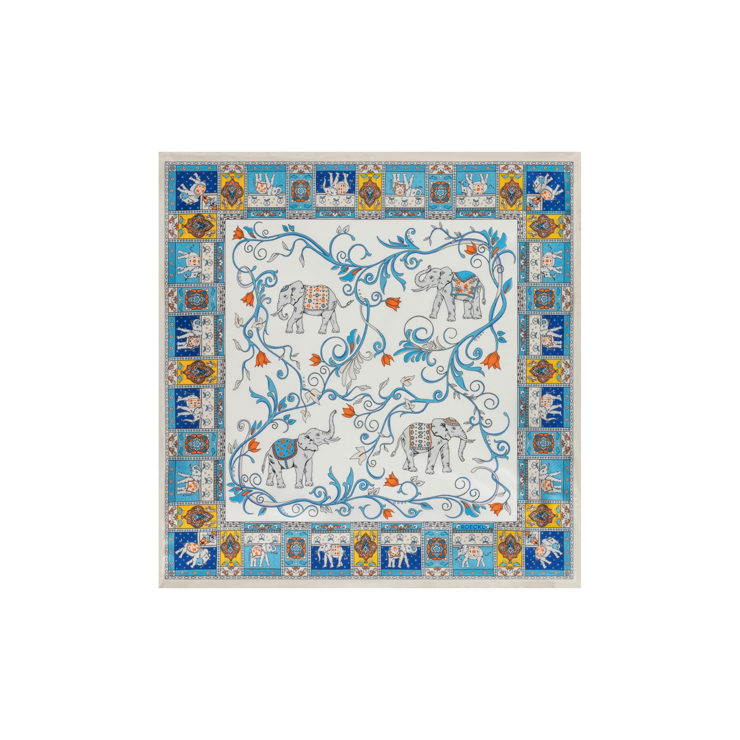 Foulard 'Lucky Elephant Nicky' di Roeckl in blu: frontale