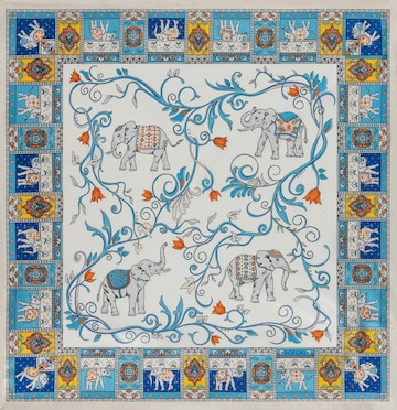 Foulard 'Lucky Elephant Nicky' di Roeckl in blu: frontale