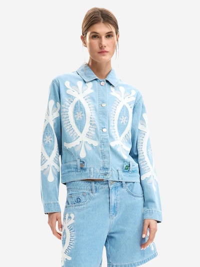 Desigual Winterjas 'CHAQ_BORDER 26SWED04' in de kleur Blauw denim, Productweergave