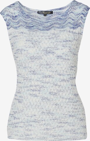 KOROSHI Knitted top in Blue: front