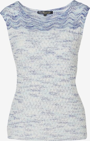 KOROSHI Tops en tricot en bleu marine / bleu clair / blanc cassé, Vue avec produit
