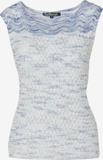 KOROSHI Tops en tricot en bleu marine / bleu clair / blanc cassé, Vue avec produit