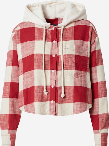American Eagle Zip-Up Hoodie in Red: front