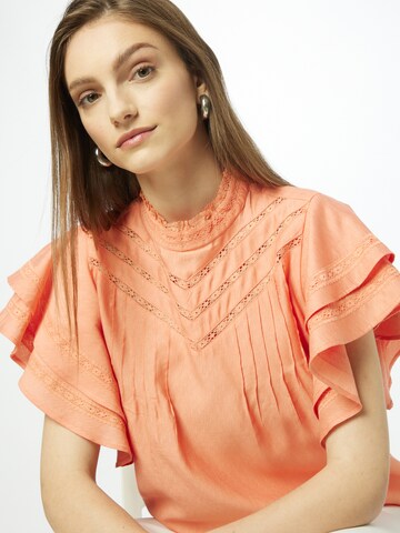 Cream Blouse 'Liselin' in Orange