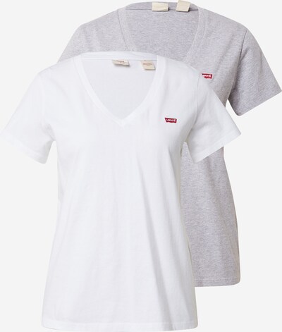 LEVI'S ® Majica '2Pack Vneck Tee' | pegasto siva / bela barva, Prikaz izdelka