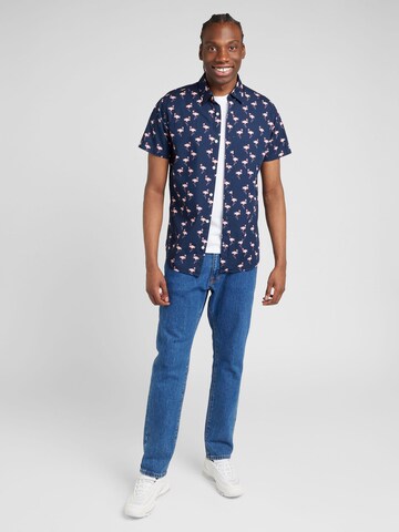 JACK & JONES - Ajuste regular Camisa 'SUNSHADE' en azul