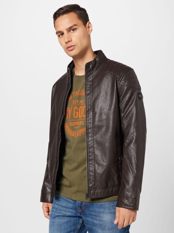 TOM TAILOR Between-Season Jacket in Brown: front