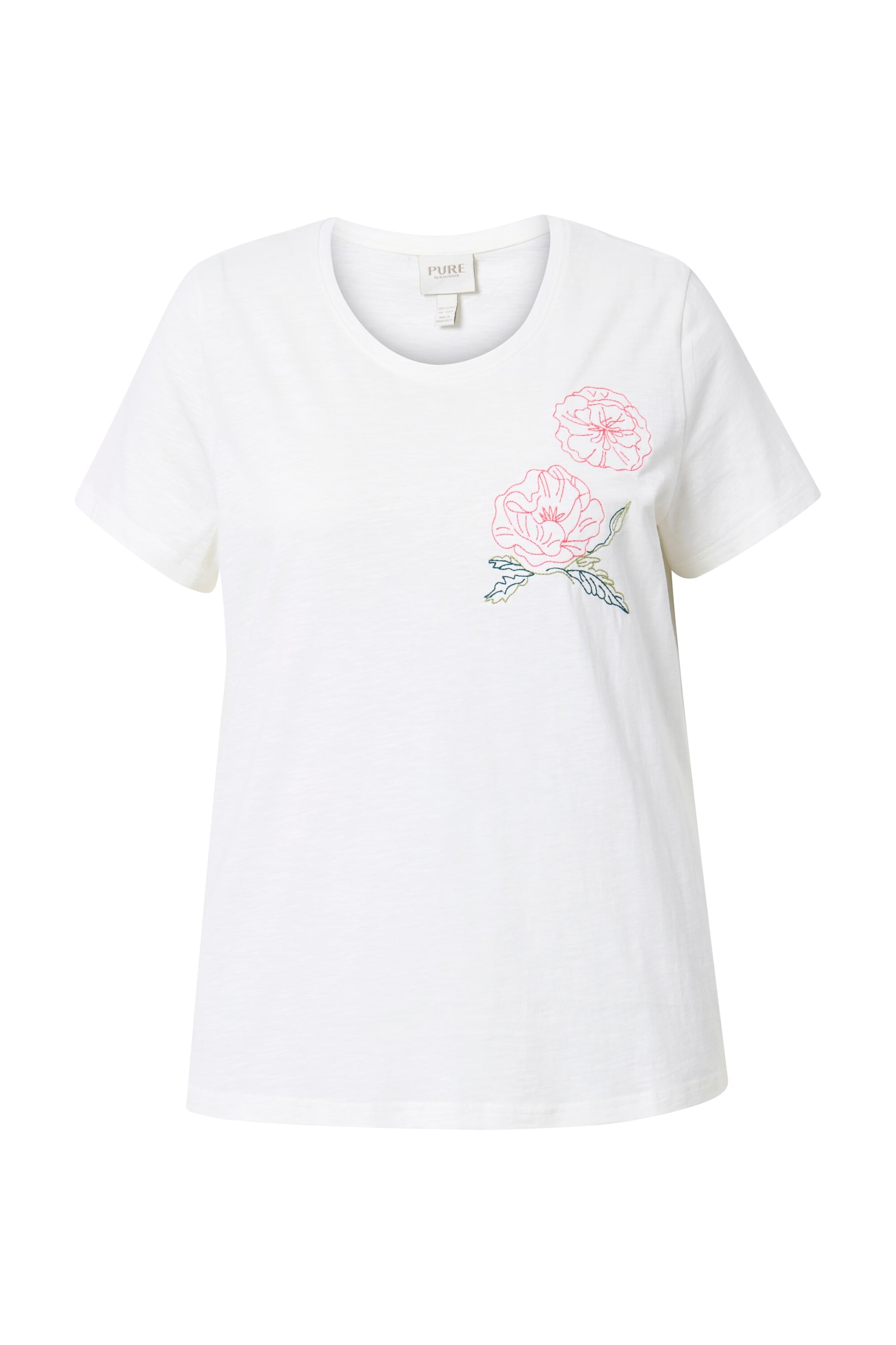 Ulla Popken T-Shirt in Weiß: Vorderseite