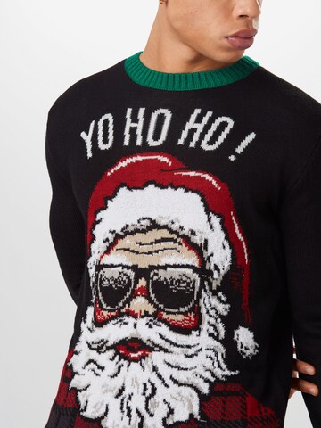 Pull-over 'HoHoHo' Urban Classics en noir