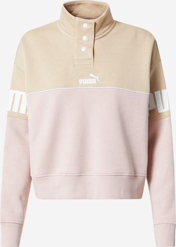 PUMA Athletic Sweatshirt in Beige: front