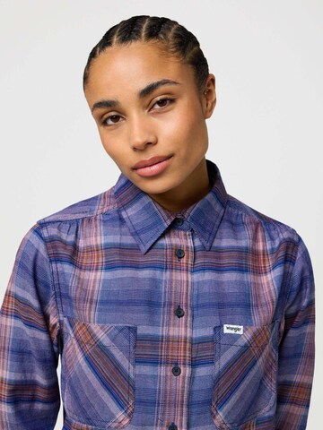 WRANGLER Bluse 'Femme Western Shirt' in Blau