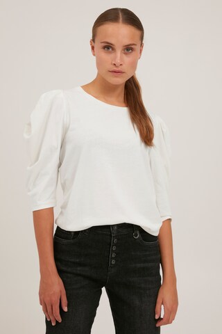 PULZ Jeans Shirt in Wit: voorkant