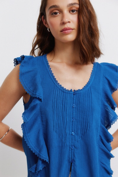 Springfield Bluse in S in blau, Produktansicht