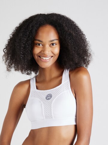 BIDI BADU - Bustier Sujetador deportivo en blanco: frente