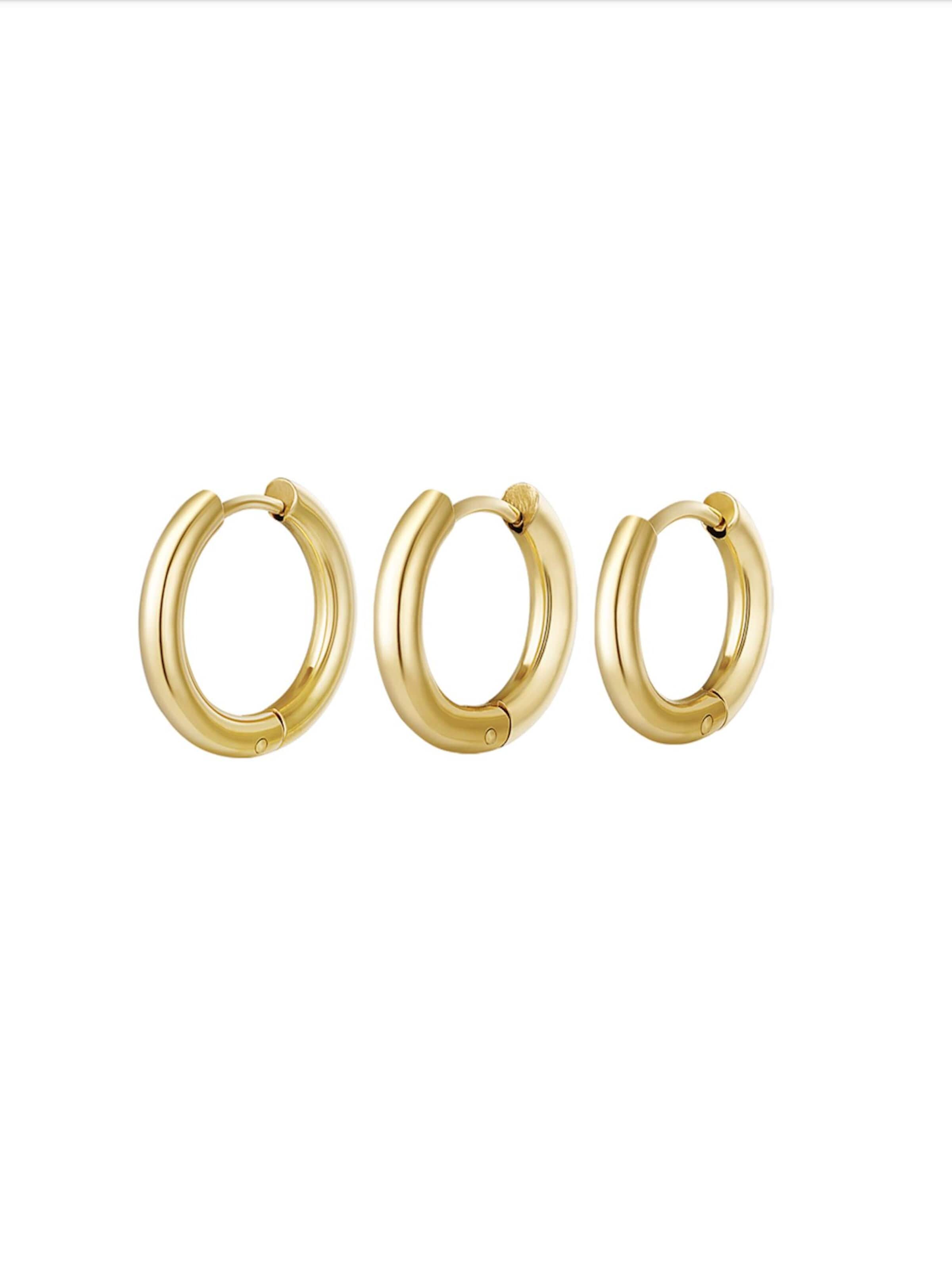 Cala Rose Earrings 'BASIC SET' in Gold: front