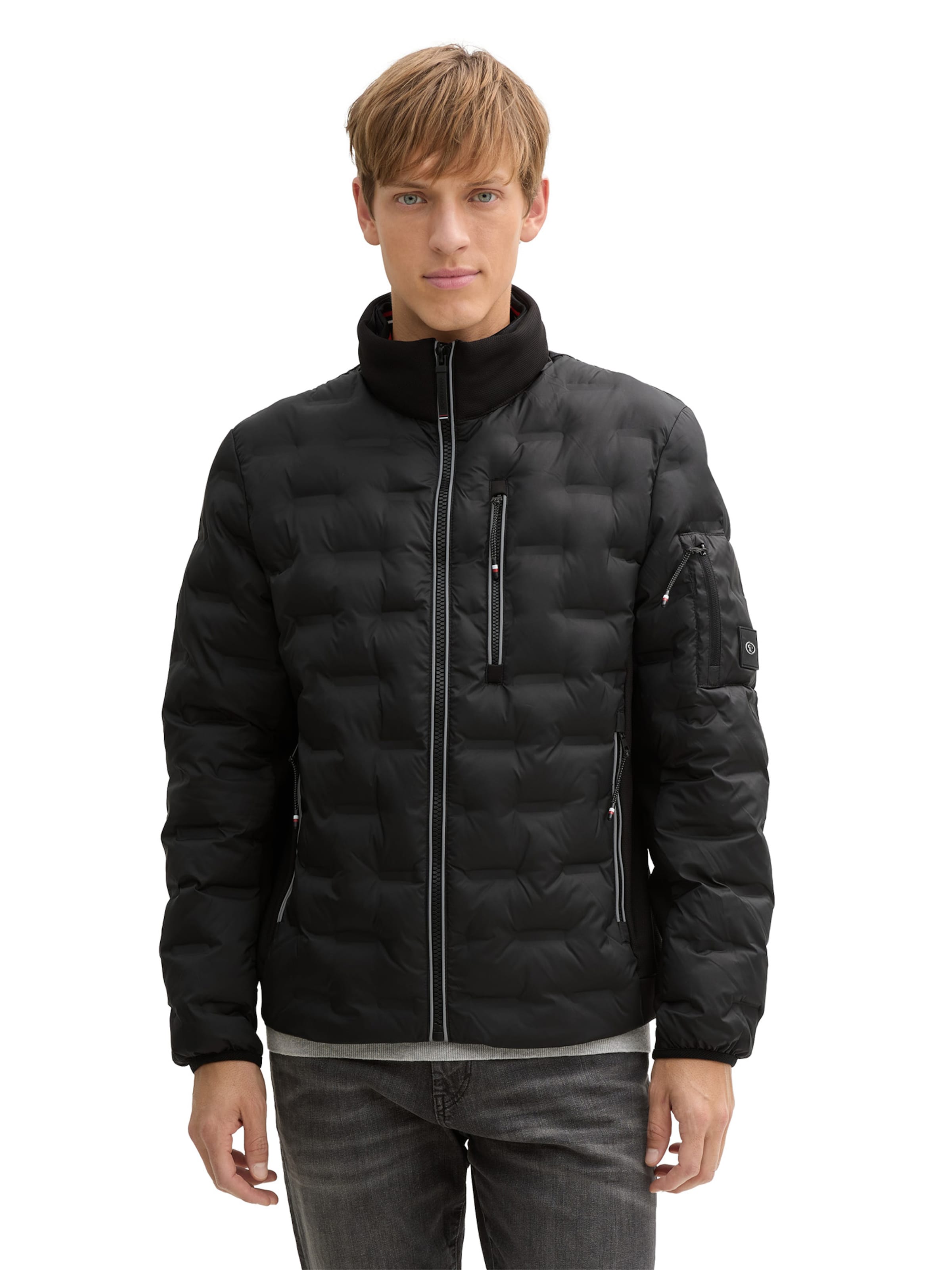 Geacă de primăvară-toamnă de la TOM TAILOR pe negru: față