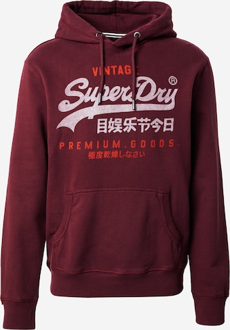 Superdry Суичър 'Duo Classic' в червено: отпред