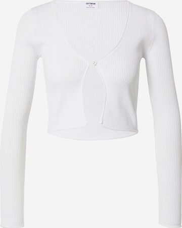 Cardigan 'Foxy' Cotton On en blanc : devant