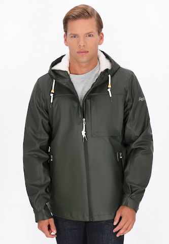 Schmuddelwedda Toiminnallinen takki värissä vihreä: etupuoli