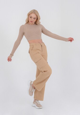 FRESHLIONS Regular Cargobroek 'Lil' in Beige