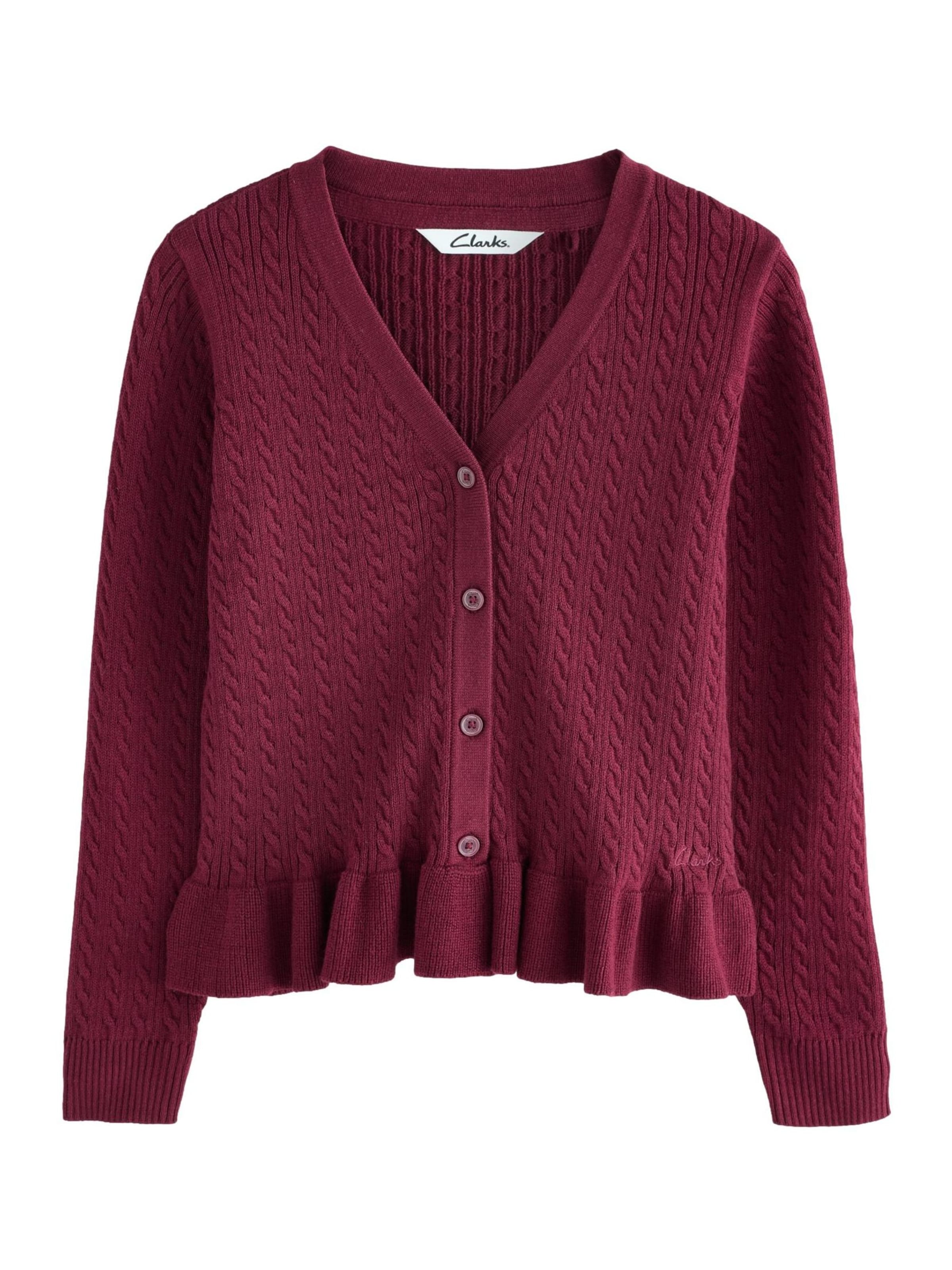 CLARKS Kardigan – červená: přední strana