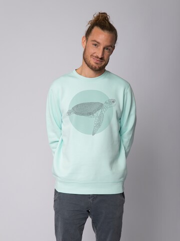 Sweat-shirt 'Meeresschildkröte' Watapparel en bleu : devant