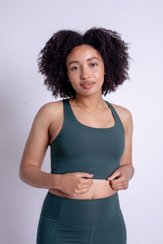 Girlfriend Collective Bralette Sports Bra 'Paloma' in Green