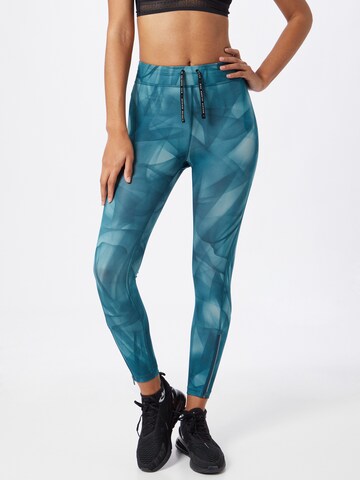 NIKE Skinny Sportbroek 'Epic Faster Run Division' in Blauw: voorkant