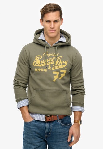 Superdry Sweatshirt in Groen: voorkant