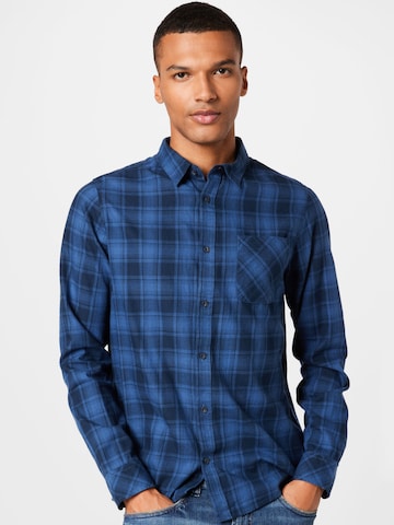 !Solid Regular fit Button Up Shirt 'Varick' in Blue: front