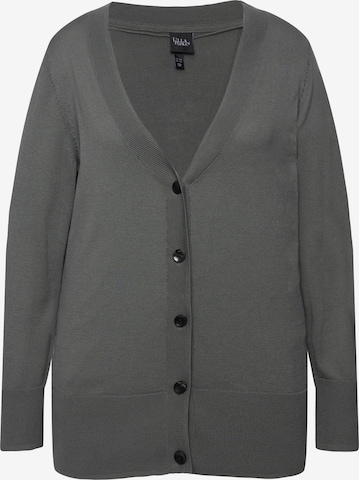 Ulla Popken Strickjacke in Grau: Vorderseite