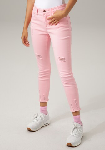 Aniston CASUAL Skinny Jeans in Pink: predná strana