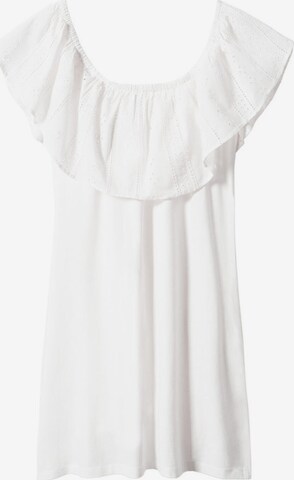 MANGO Letní šaty 'VOLA' – bílá: přední strana
